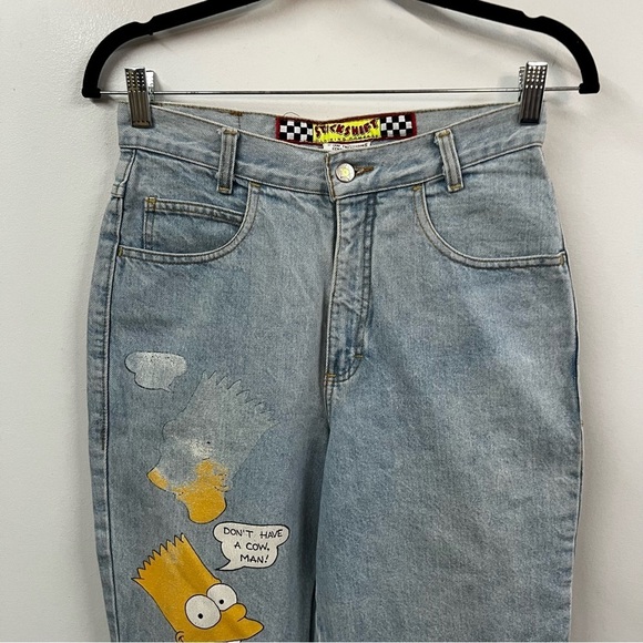 Vintage Stickshift Jou Jou Bart Simpson Jeans - Picture 3 of 13